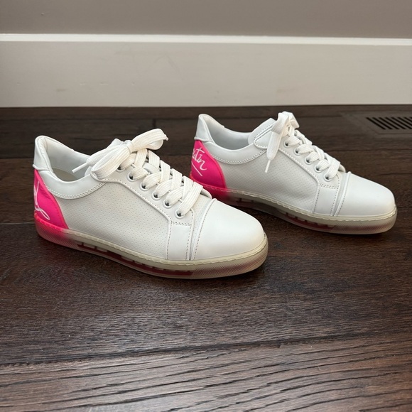 Christian Louboutin Fun Vieira Leather Sneakers - Picture 1 of 11